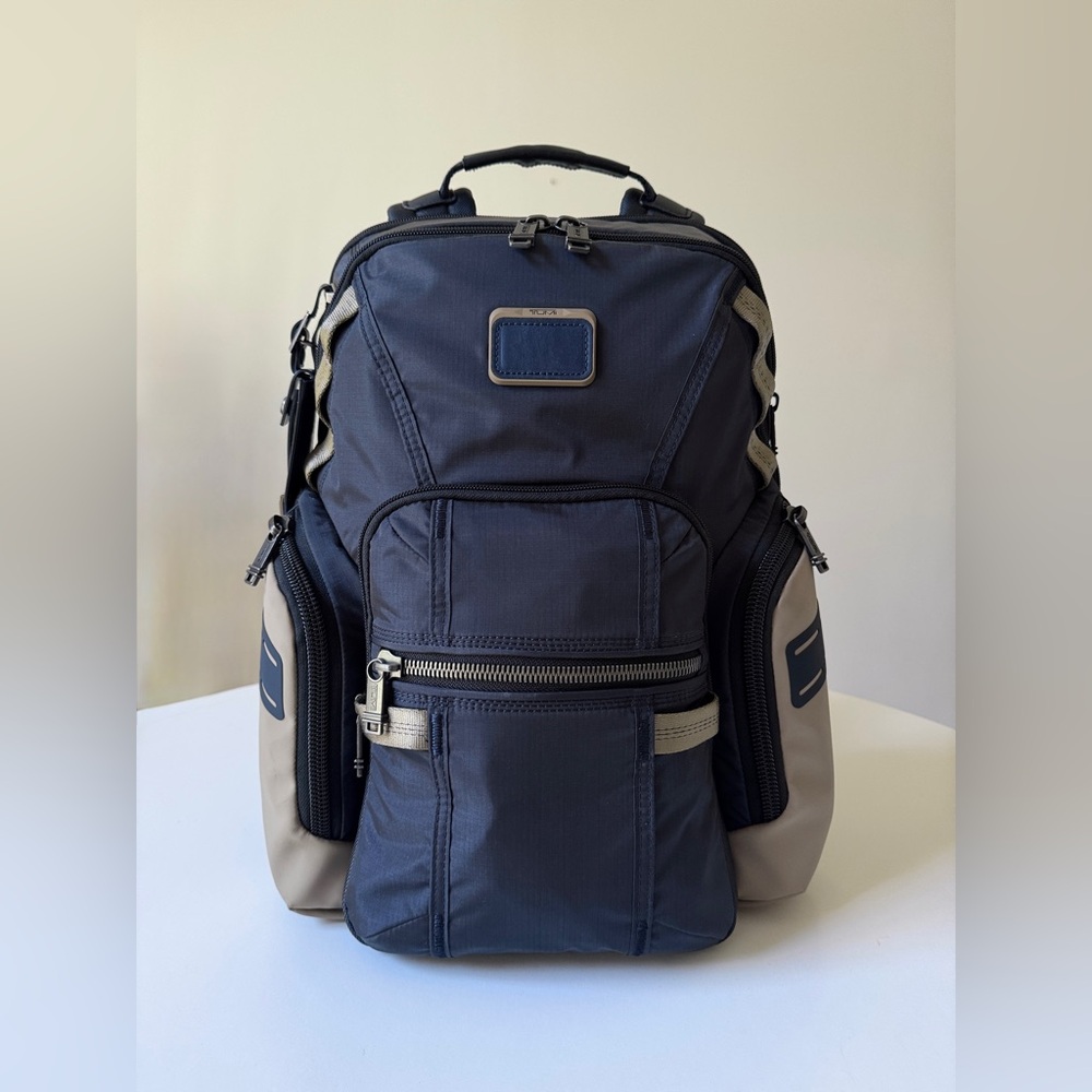 Tumi Alpha Bravo Navigation Backpack, Midnight Navy/Khaki